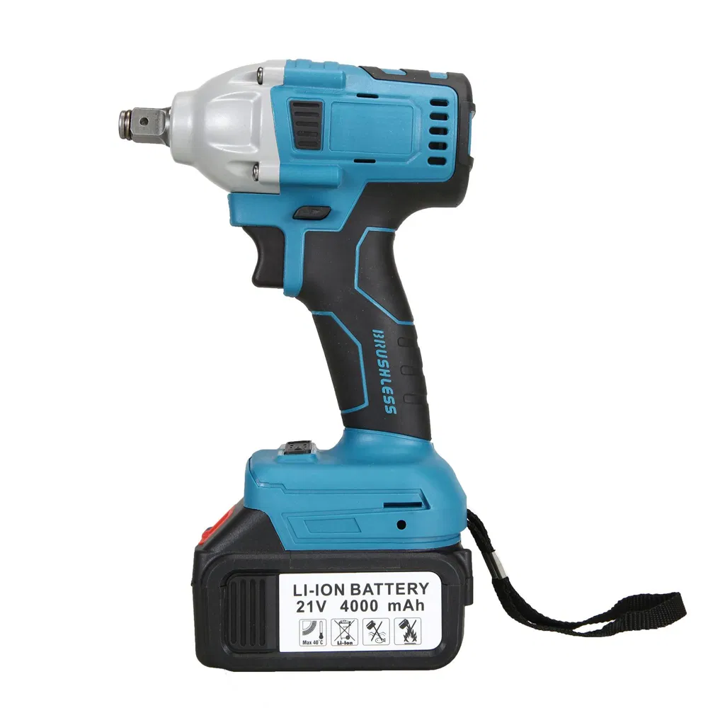 21V Lithium-Ion Cordless Impact Wrench - 360N.M High Torque Electric Spanner for Heavy-Duty Bolt Fastening