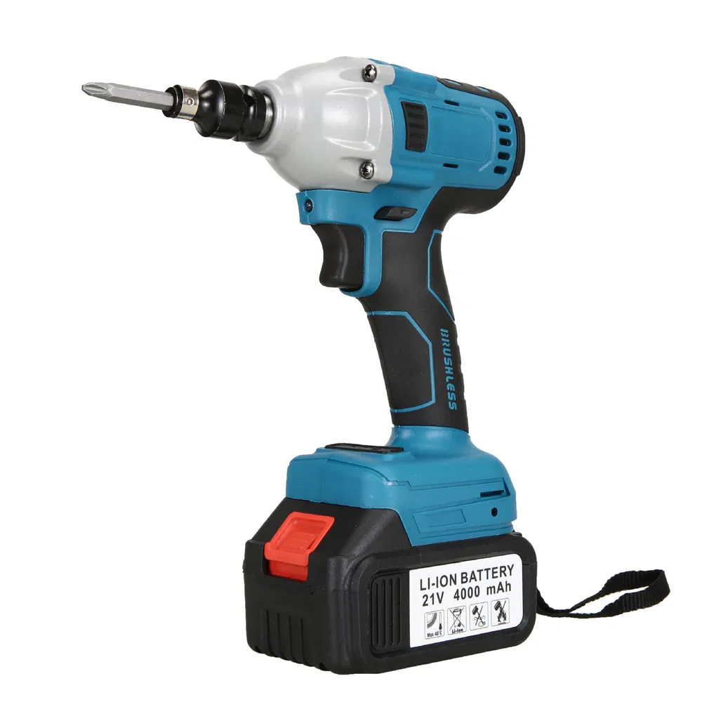 21V Lithium-Ion Cordless Impact Wrench - 360N.M High Torque Electric Spanner for Heavy-Duty Bolt Fastening