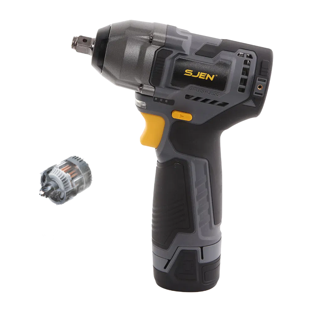 12V Brushless Cordless Impact Wrench Kit with 1500mAh Battery for Automotive Repair