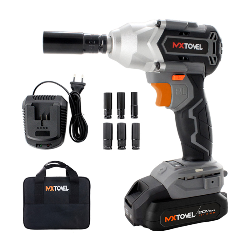 21V Brushless Cordless Impact Wrench - High Torque 350Nm Power Tool with LED Light
