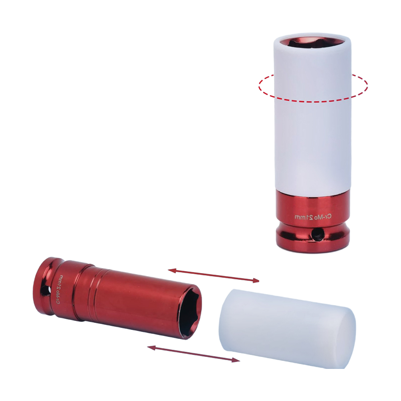 360° Scratch-Resistant Wheel Protector Impact Socket Kit with Damage-Free Inserts