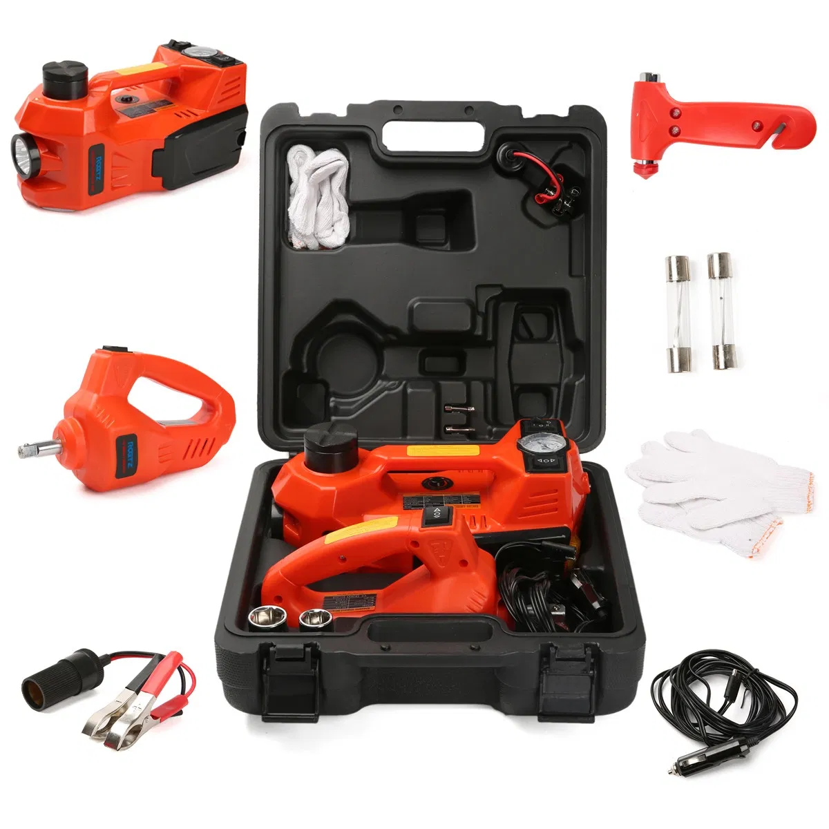12V DC Hydraulic Bottle Jack Set with 480nm Wrench for Cars SUVs and MPVs