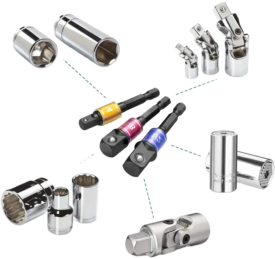 Bulk Wholesale Hex Bit Socket Adapter Set for Industrial and Home Repair Applications