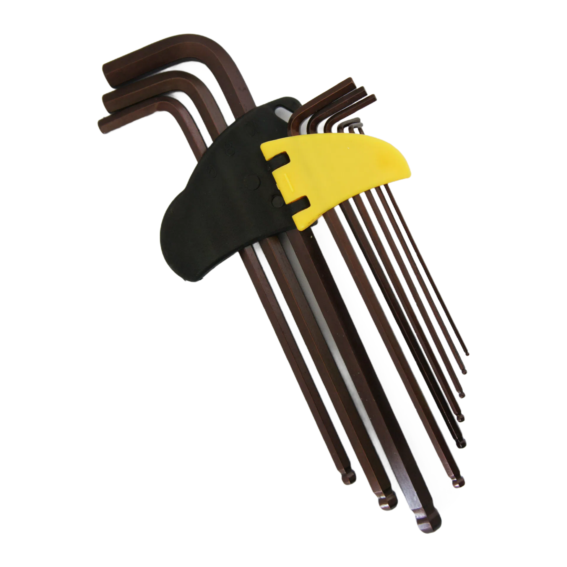 Customizable 9PCS Ball Head Hex Key Set with Bronze Surface Treatment and Various Sizes