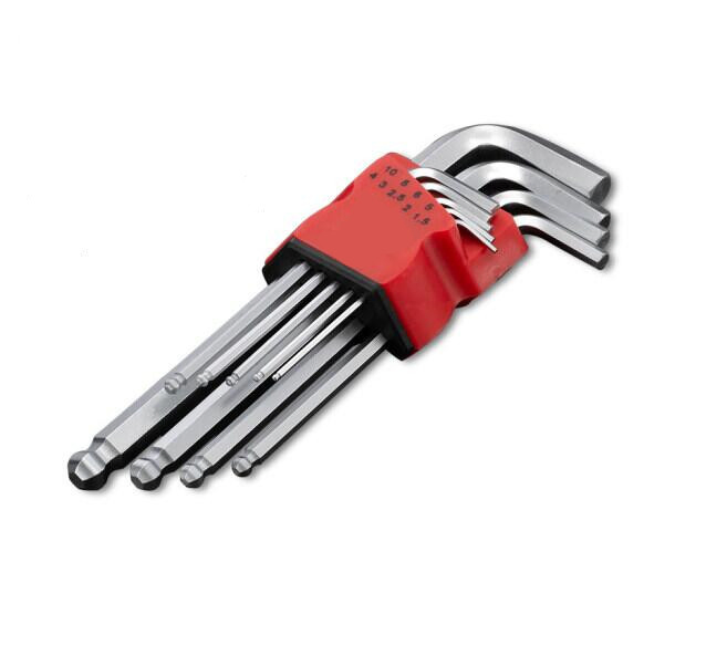 Durable T-Handle Hex Key Set with Chrome Surface Treatment for Longevity