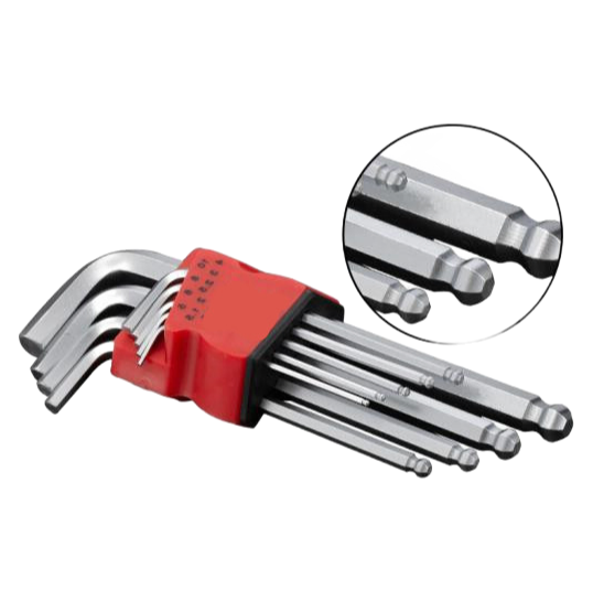 Durable T-Handle Hex Key Set with Chrome Surface Treatment for Longevity