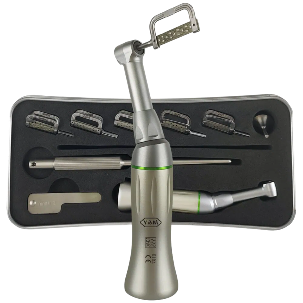 Professional Dental 1:1 Contra Angle Handpiece with Push Button Chuck & Ceramic Bearing