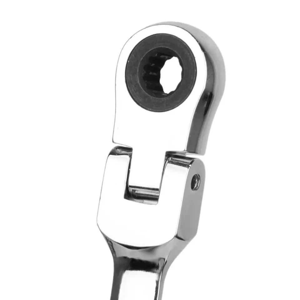 10mm Flexible Head Ratchet Wrench Spanner - Chrome Vanadium Steel Alloy Hand Tool