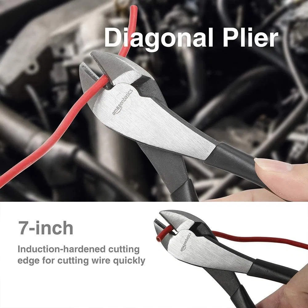 Professional 4-Piece Black Pliers Set - High-Quality Hardware Tools for DIY & Industrial Use