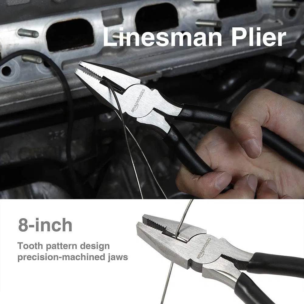 Professional 4-Piece Black Pliers Set - High-Quality Hardware Tools for DIY & Industrial Use
