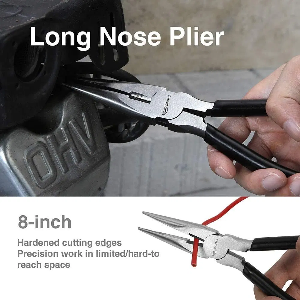 Professional 4-Piece Black Pliers Set - High-Quality Hardware Tools for DIY & Industrial Use
