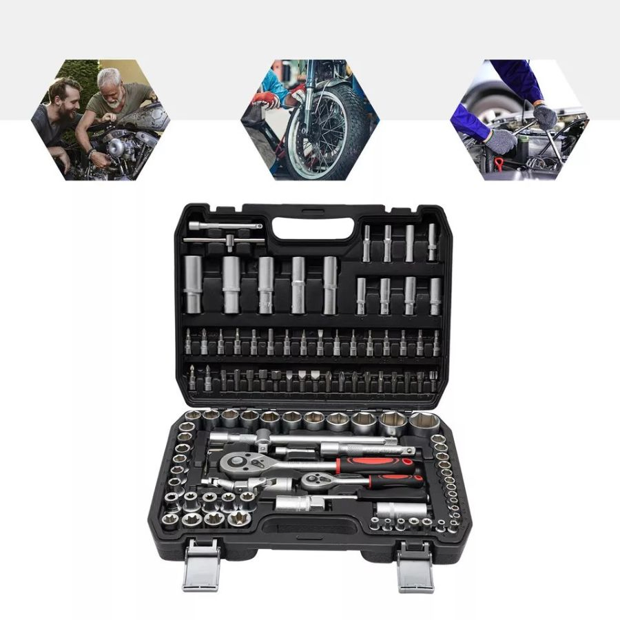 108-Piece Professional Ratchet Wrench Set - 1/4