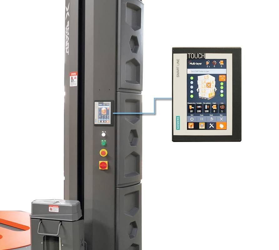 M Type Automatic Pallet Wrapping Machine - High Efficiency 300% Pre-Stretch Film Packaging Equipment