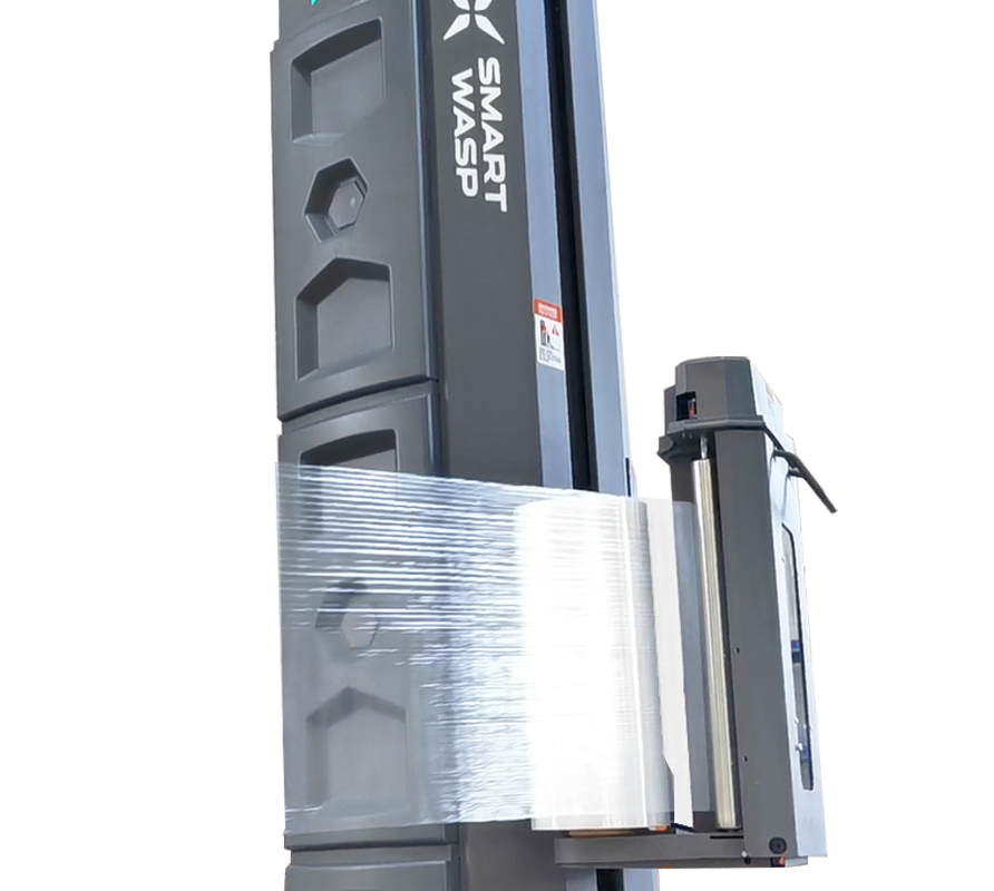 M Type Automatic Pallet Wrapping Machine - High Efficiency 300% Pre-Stretch Film Packaging Equipment