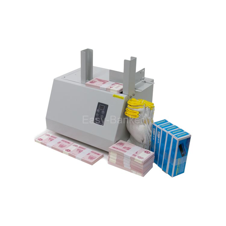 JB-208 Semi-Automatic Banknote Strapping Machine | Currency Banding Equipment