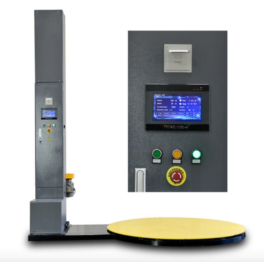 Fully Automatic Pallet Wrapping Machine with Built-in Scale and Label Printer - High Efficiency 1500kg Load Capacity