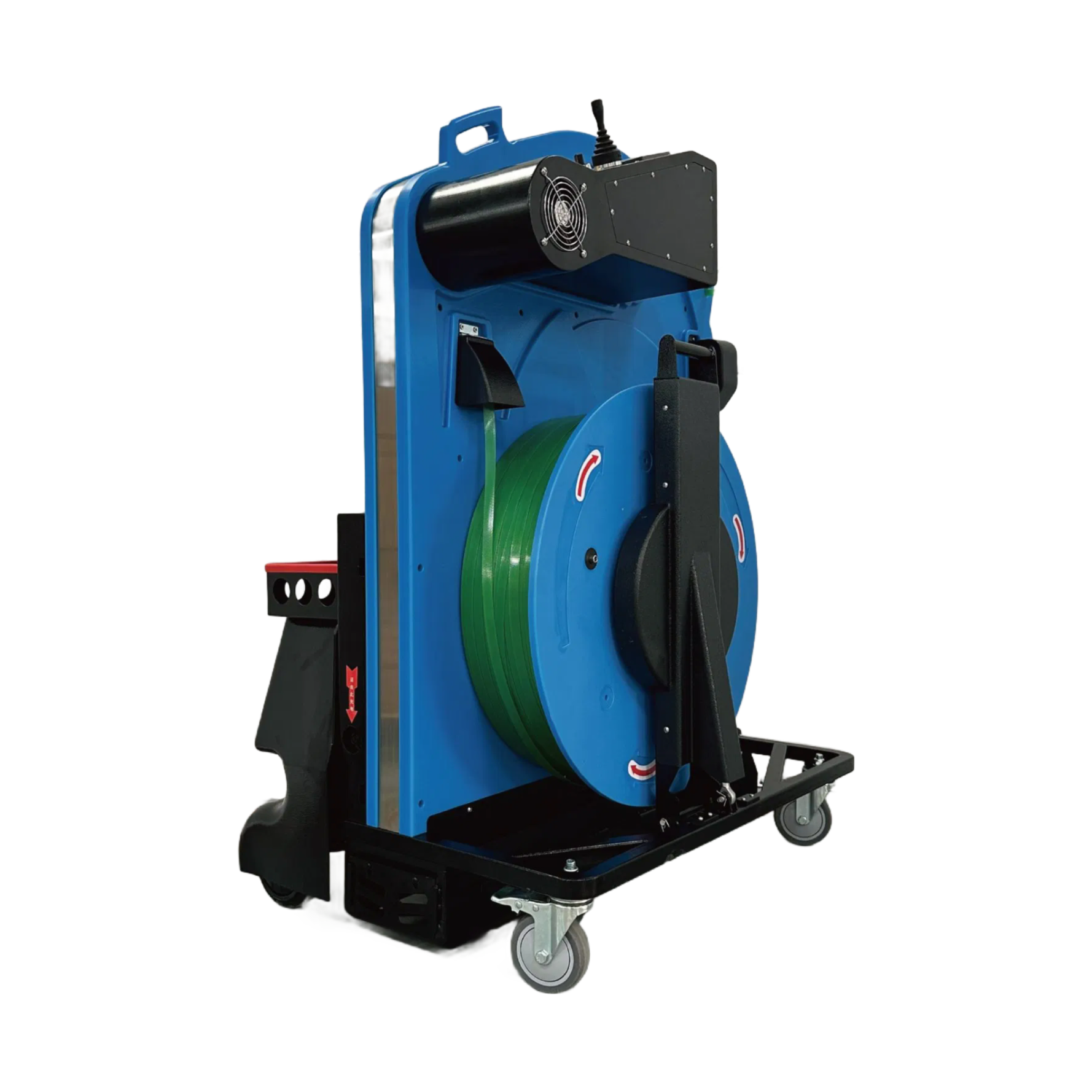 JD-008 Ergonomic Vertical Pallet Strapping Machine for Secure Load Bundling with Plastic Straps