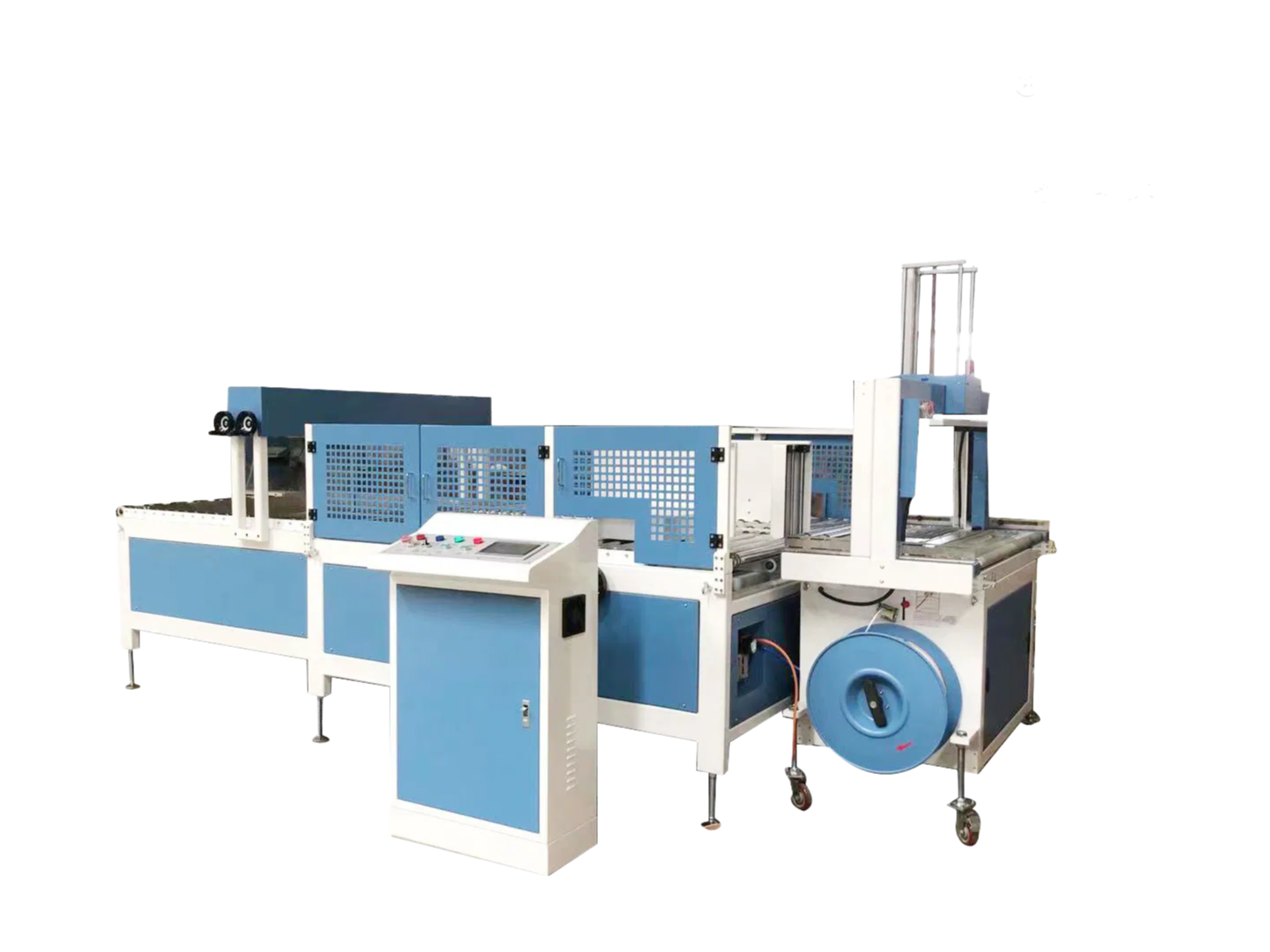 Automatic PP Strapping Assembly Line with Integrated Mechanical Electrical and Gas Systems for Fast Packaging