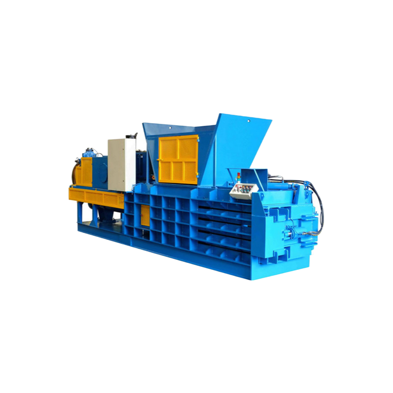 Heavy Duty 12-Ton Baling Press with Conveyor System for Continuous Waste Processing