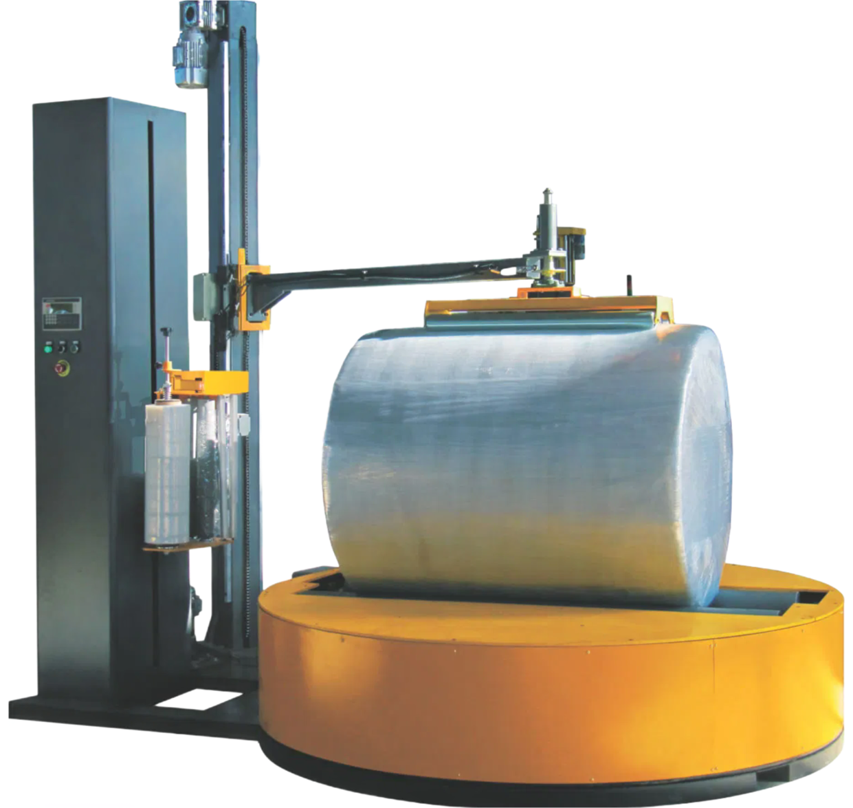 Industrial Paper Roll Wrapping Machine for Film & Fabric Rolls 600-1500mm Diameter