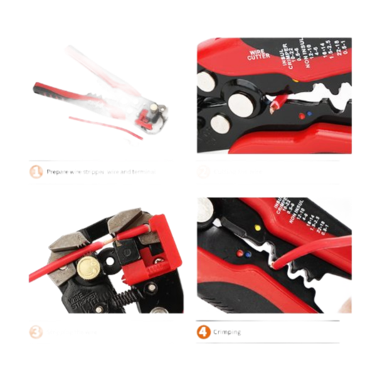 HS-D1 Professional Multi-Functional Cable Stripping Plier for Electrical Wiring and Network Installation