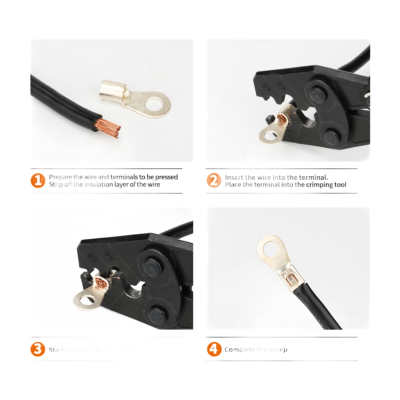 HS-16 Professional Ratchet Wire Crimper Tool for Non-Insulated Terminals | 1.25-16mm² Capacity