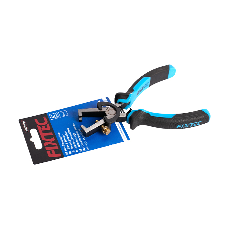 FIXTEC 6-Inch Professional Wire Stripping Pliers for Solid/Stranded Electrical Wires