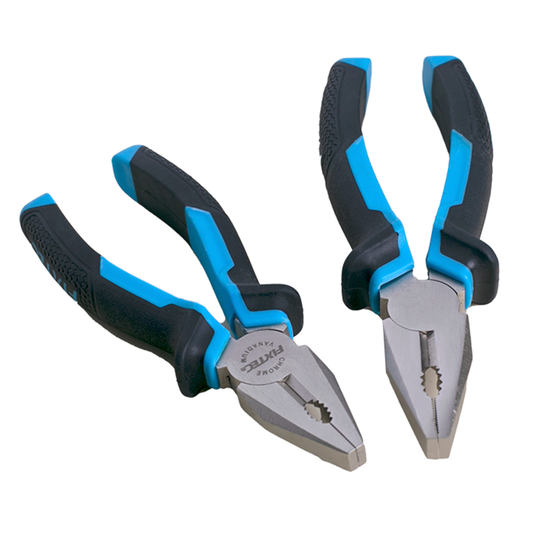 Fixtec Professional 6/7/8 Inch CRV Steel Combination Pliers with Hardened Cutting Edge