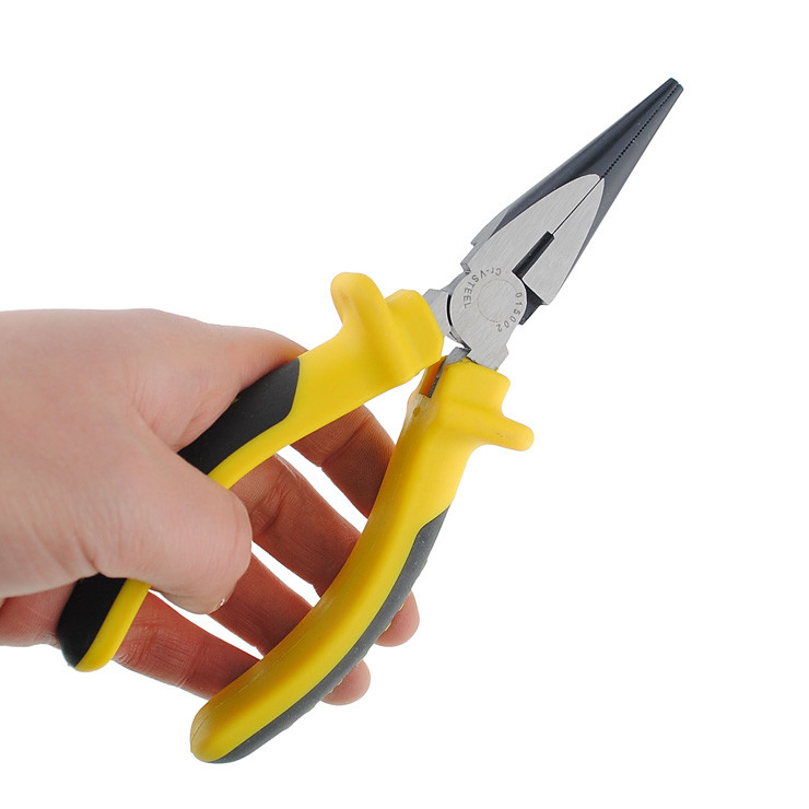 Professional Long Hose Pliers with PVC Handle - 6/7/8 Inch Wire Cutting Tools