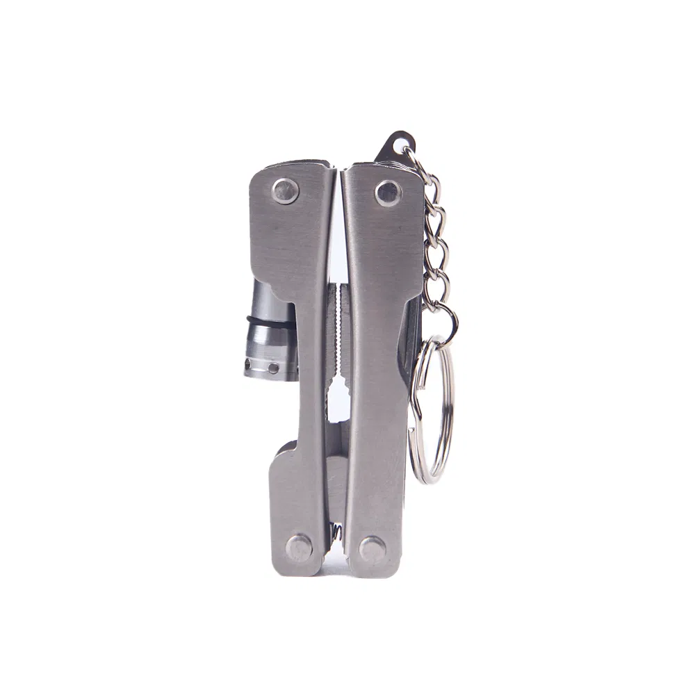 Mini Stainless Steel Multi-Tool Pocket Pliers with Bottle Opener & Screwdriver - Compact Folding Keychain Tool