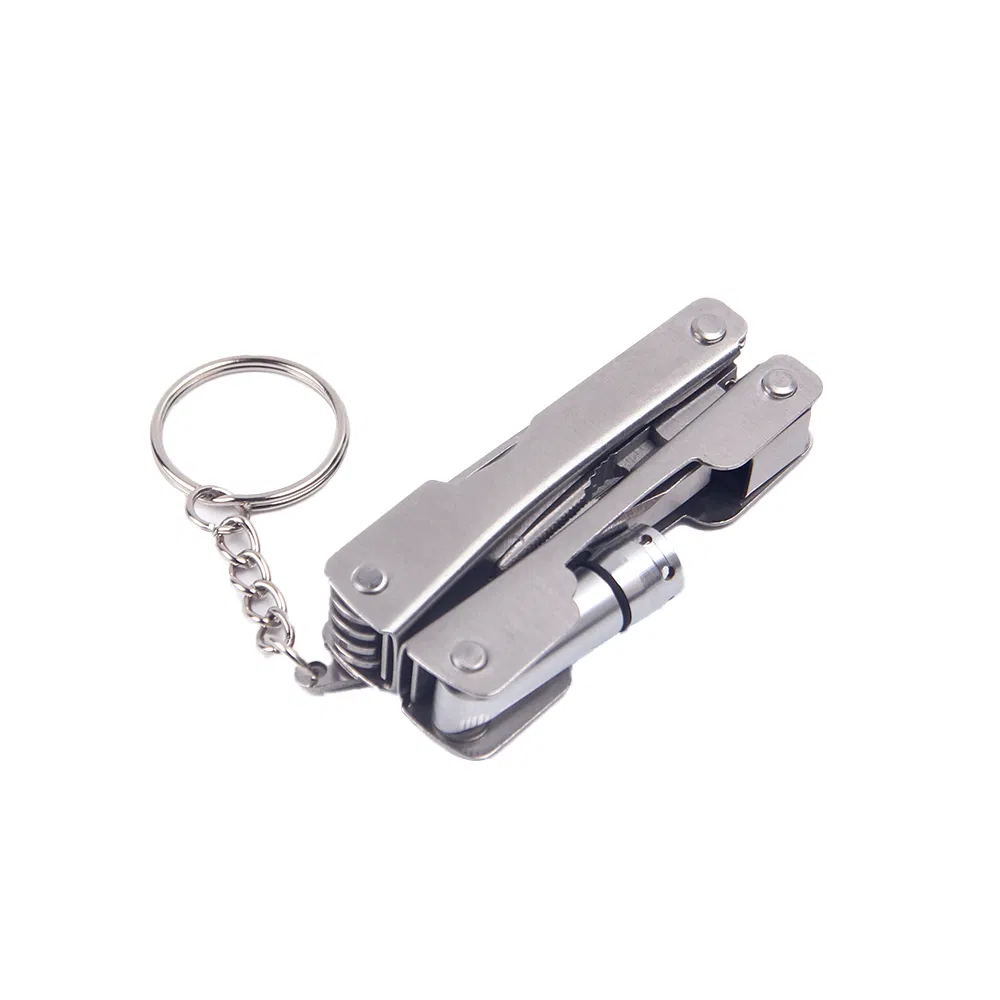 Mini Stainless Steel Multi-Tool Pocket Pliers with Bottle Opener & Screwdriver - Compact Folding Keychain Tool