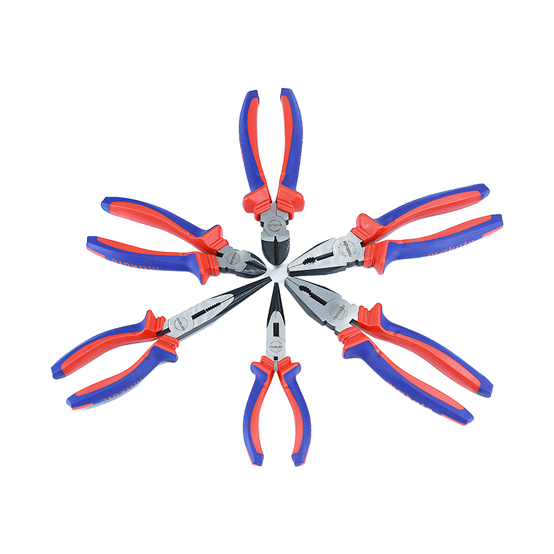 Professional Diagonal Cutting Bent Nose Combination Pliers 7 Inch Chrome Vanadium Steel Tool