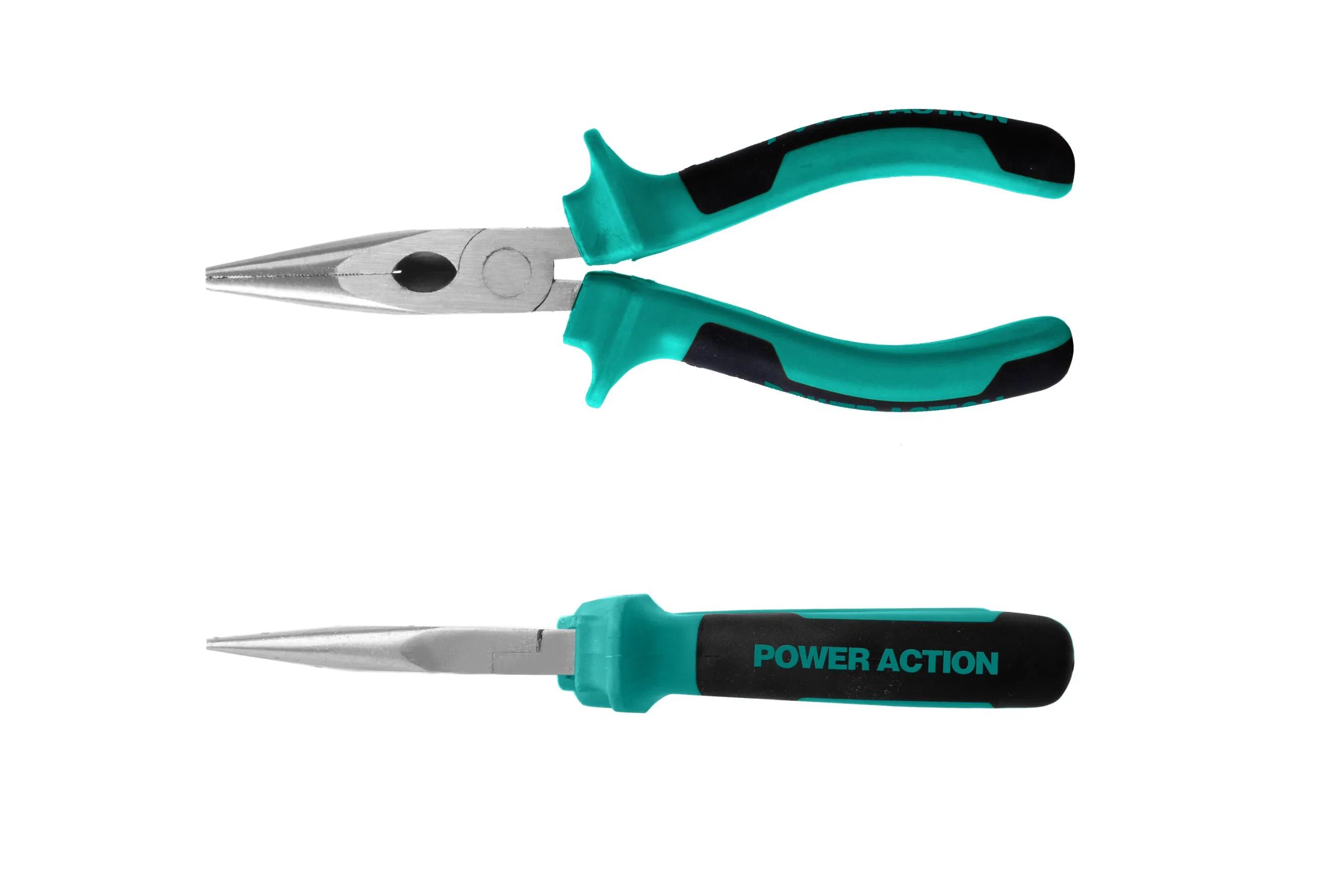 Power Action Chrome Vanadium Steel Combination Pliers with TPR Handle - 6/7/8 Inch Professional Tool