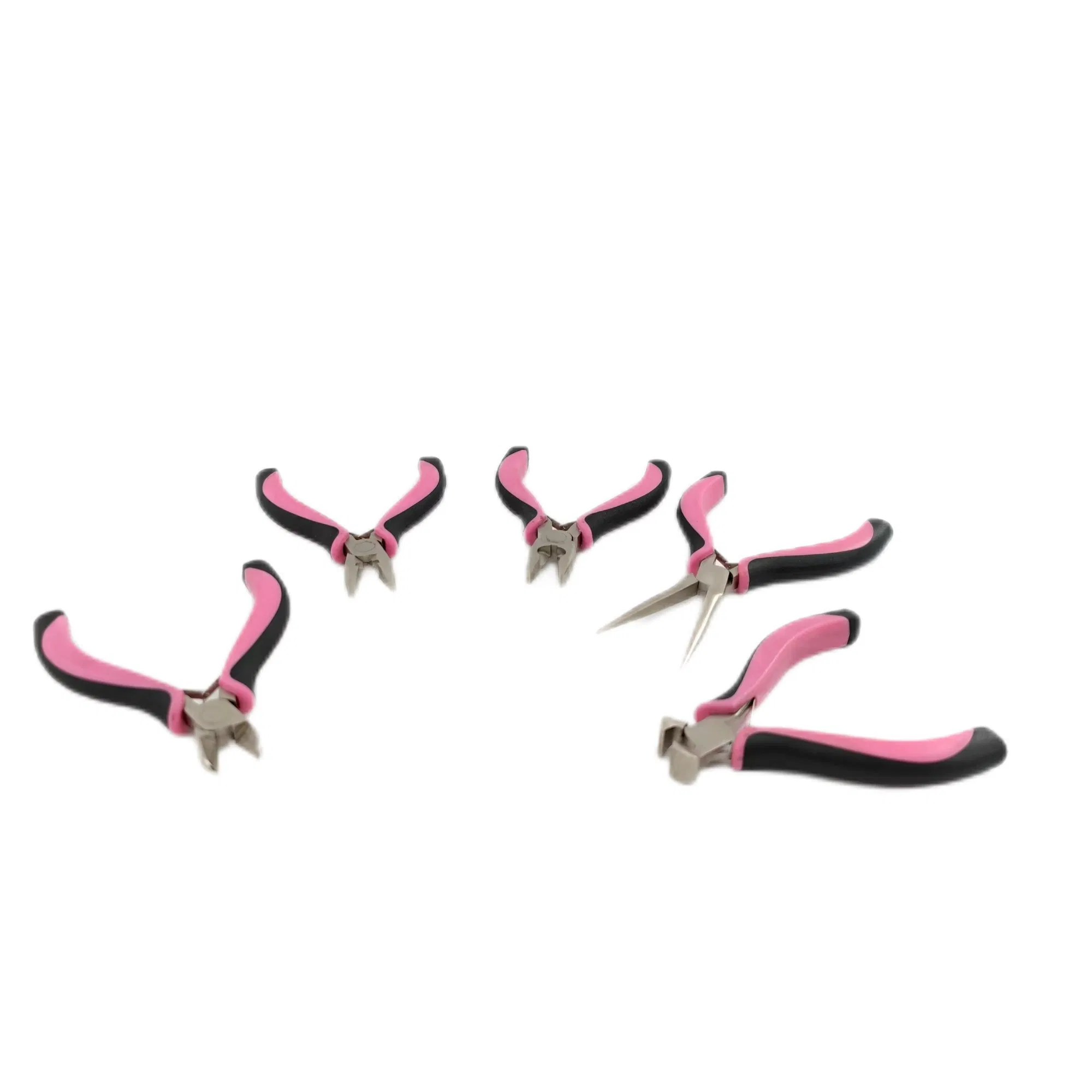 5-Piece Mini Pliers Set for Electronics Repair & Crafting - Needle Nose, Diagonal, Long Nose, End Cutting & Linesman Pliers