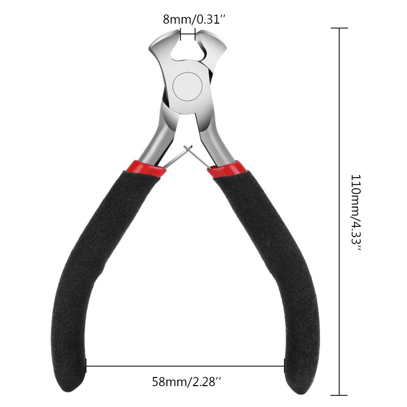 4.5 Inch Carbon Steel End Cutting Pliers - Multifunctional Mini Diagonal Nippers Tool Set for Building Decoration