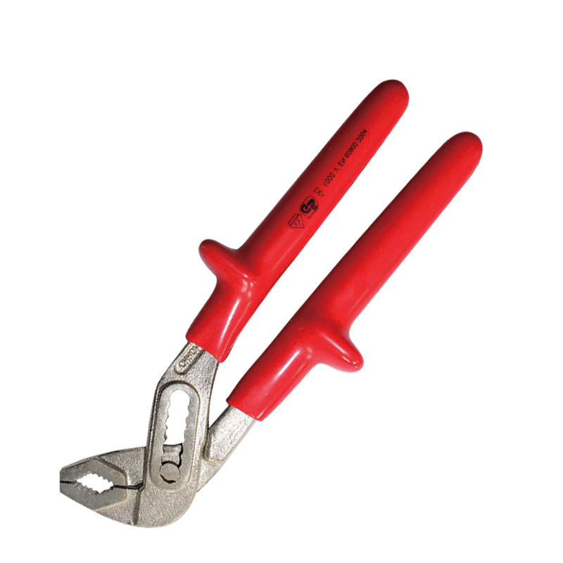 VDE Certified Chrome Vanadium Steel Dipped Pliers 10 Inch - Professional Insulated Slip Joint Pliers for Electrical Work