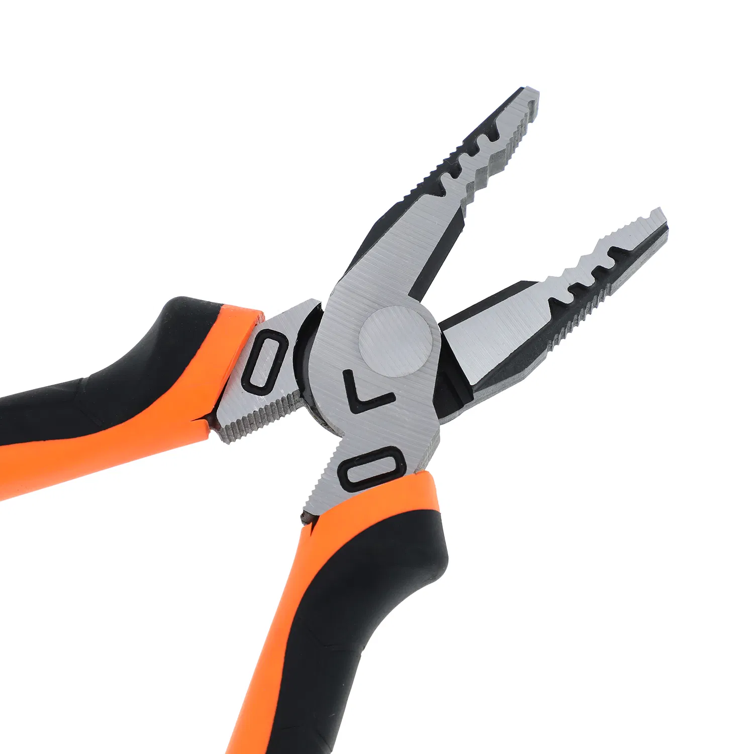 Professional German Type Combination Pliers - High Carbon Steel with Nickel Plated PVC Handles (6/8 Inch)