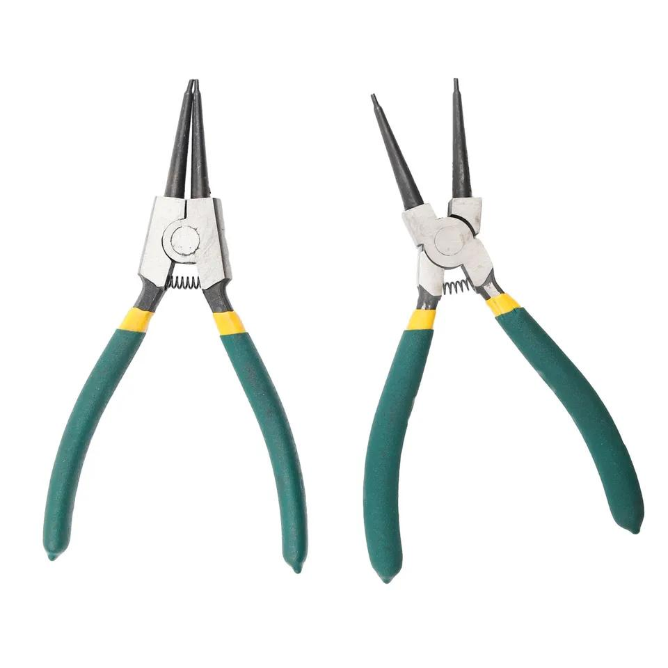 4-Piece Professional Snap Ring Pliers Set - 7-Inch Internal/External Circlip Pliers for Automotive Repair