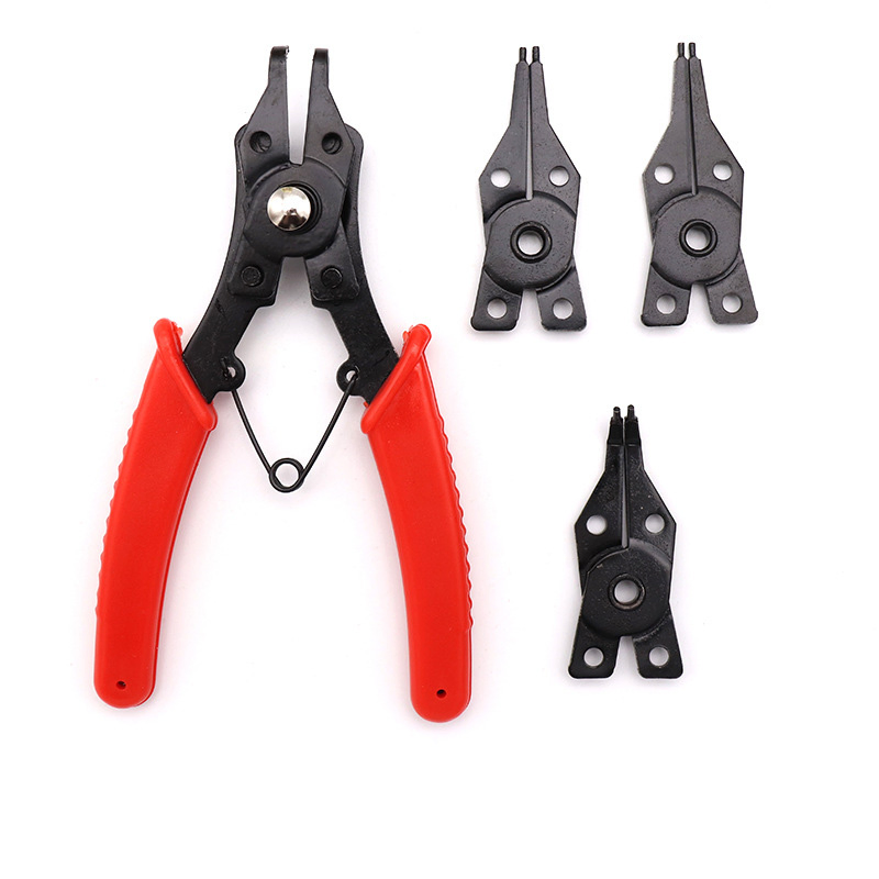 Professional 4-in-1 Multi-Function Snap Ring Pliers Set - High Carbon Steel Tool Kit for Various Applications