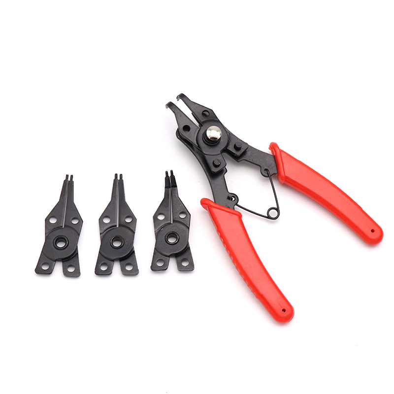 Professional 4-in-1 Multi-Function Snap Ring Pliers Set - High Carbon Steel Tool Kit for Various Applications