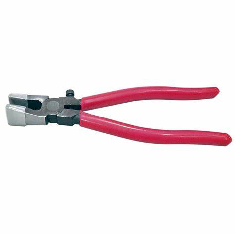 8 Inch Professional Glass Running Pliers with Serrated Jaws - Glass Breaker Tool for Precise Cutting