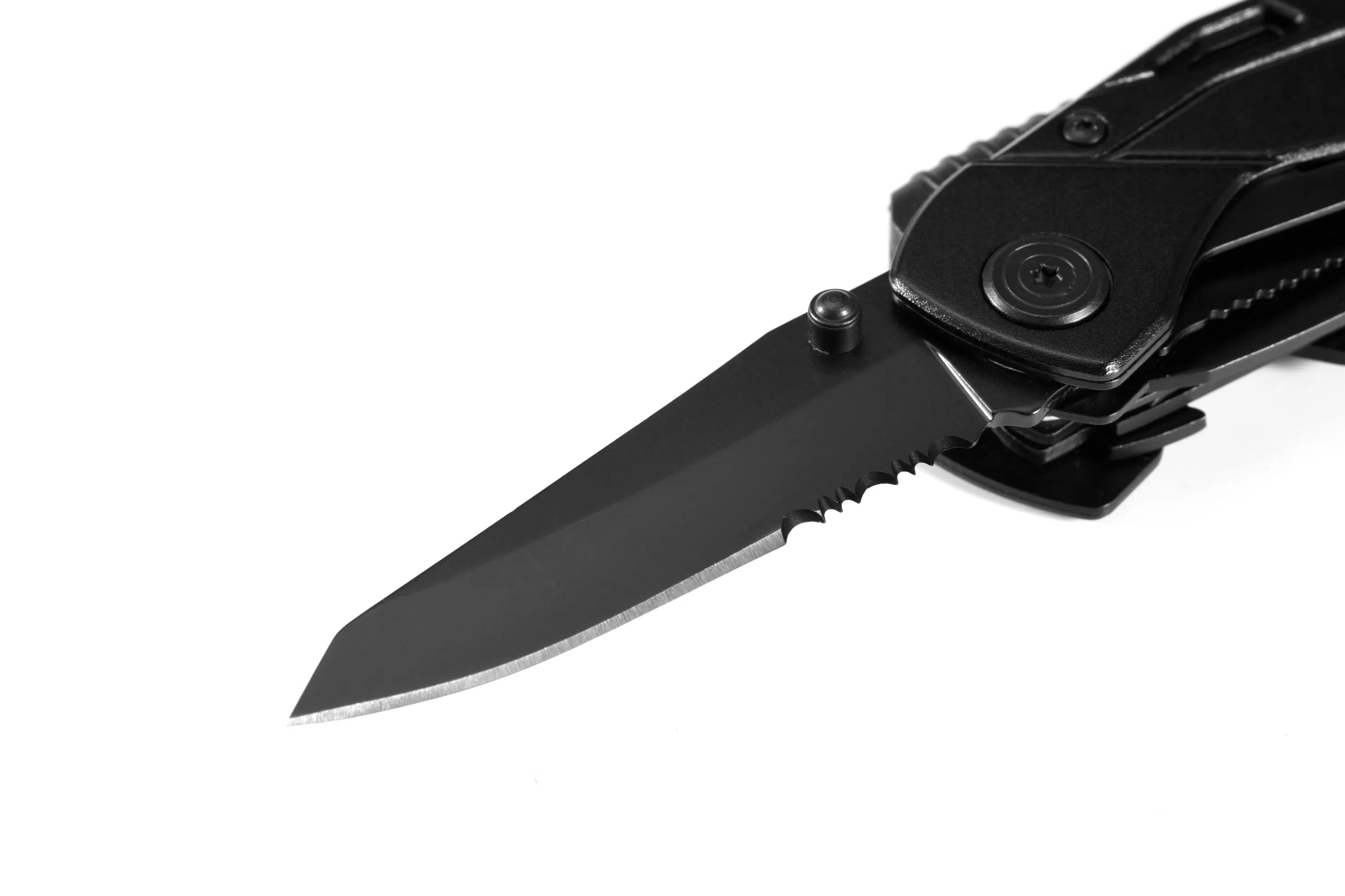 13-in-1 Black Oxidized Stainless Steel Outdoor Survival Camping Pliers with Fire Starter Kit