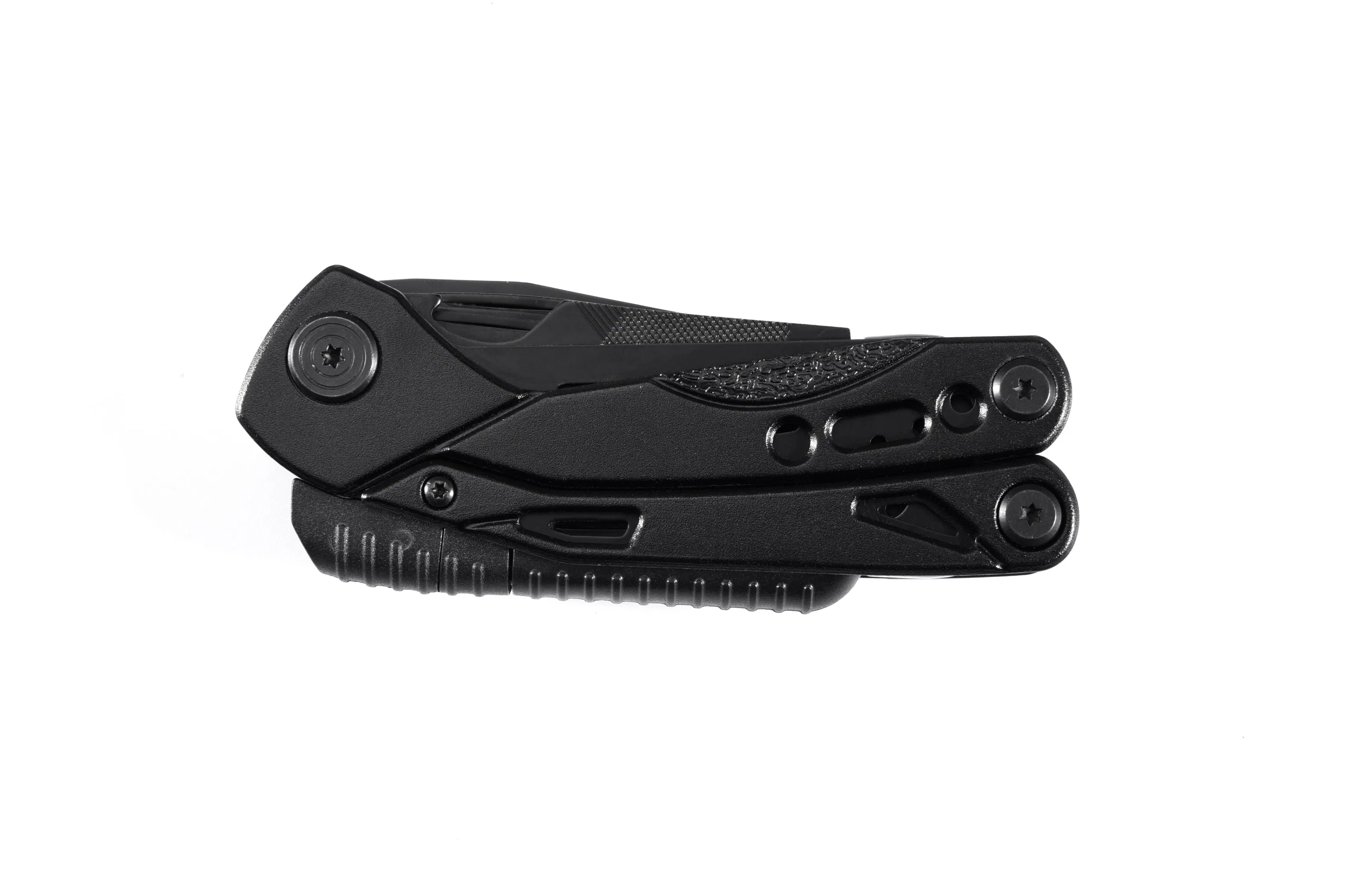 13-in-1 Black Oxidized Stainless Steel Outdoor Survival Camping Pliers with Fire Starter Kit