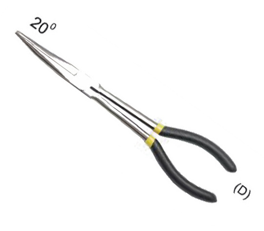 11-Inch Professional Long Reach Bent Nose Pliers with Multi-Angle Functionality