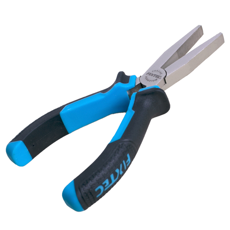 Fixtec 6 Inch Chrome Vanadium Steel Flat Nose Pliers for Professional Wire Work
