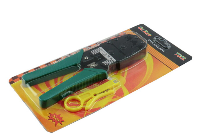 Professional RJ45 RJ11 Cable Crimping Tool - 8P8C 6P6C 4P4C Network Cable Pliers with Wire Stripper and Cutter