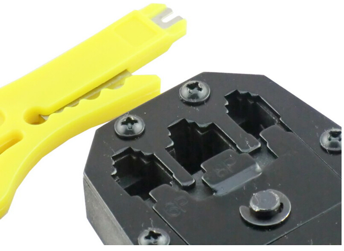 Professional RJ45 RJ11 Cable Crimping Tool - 8P8C 6P6C 4P4C Network Cable Pliers with Wire Stripper and Cutter