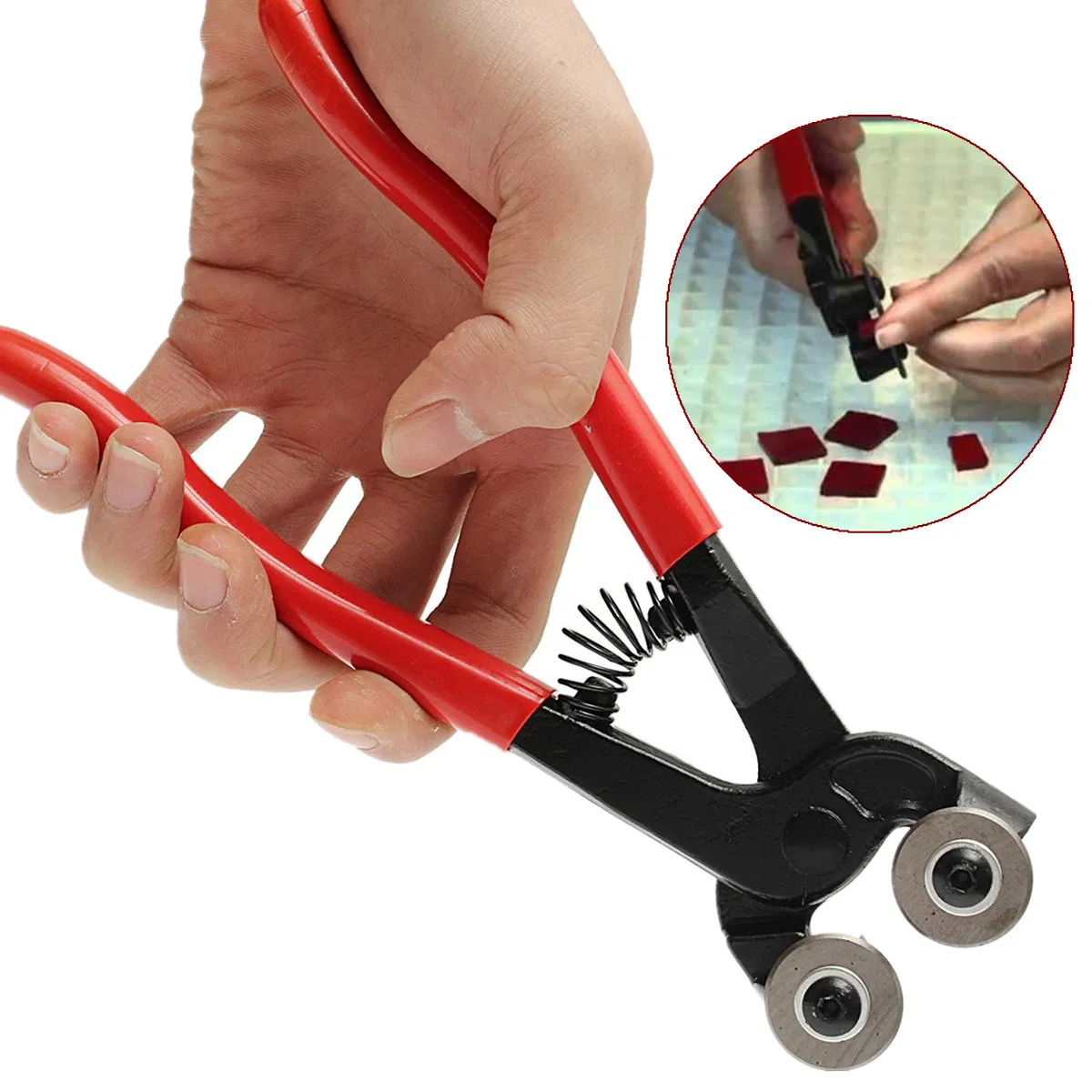 Professional Glass Cutting Nippers - Carbon Steel Cutter Tweezers for DIY Glass Work