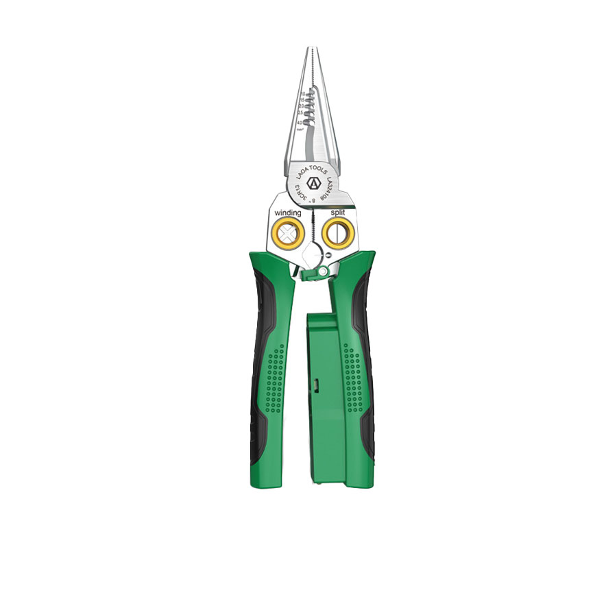 Professional Multi-Function Wire Stripping Pliers with Voltage Tester - High Carbon Steel Crimping Tool for Electricians