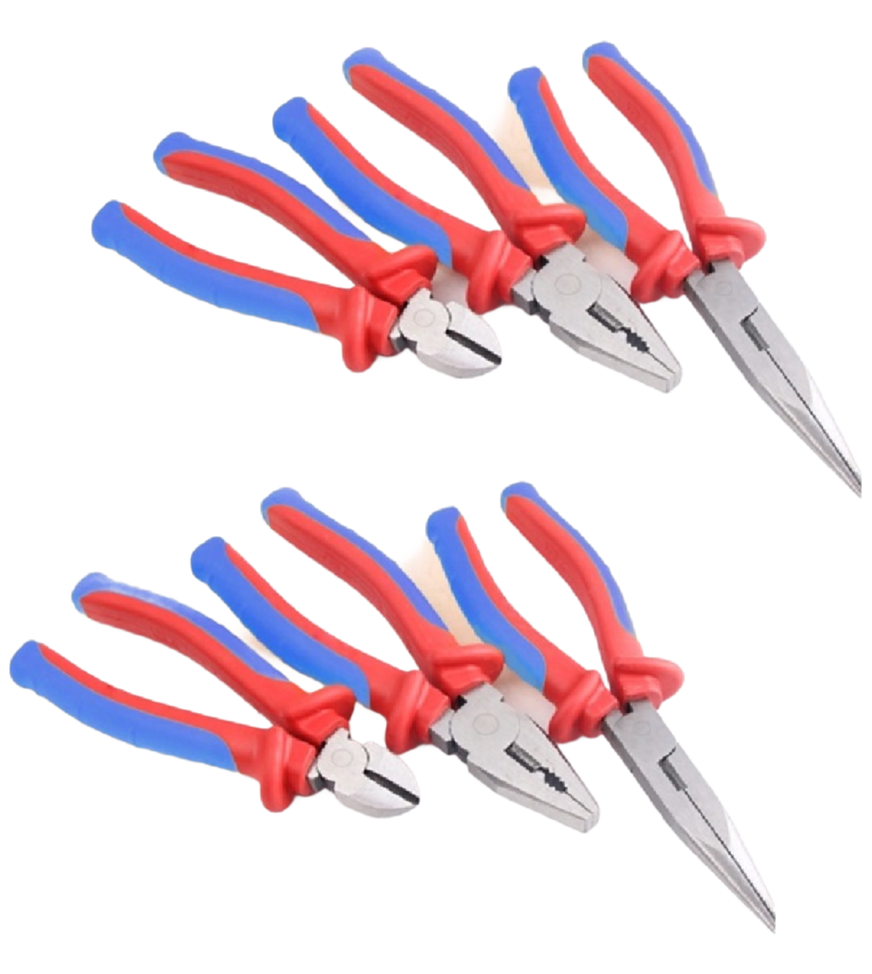 Professional 3-Piece High Leverage Pliers Set for Electrical and Industrial Applications
